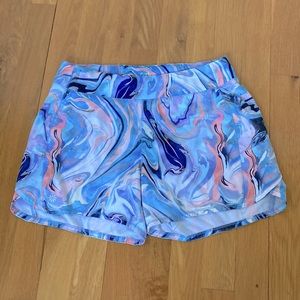 Athleta Girls Marble Pattern Shorts
